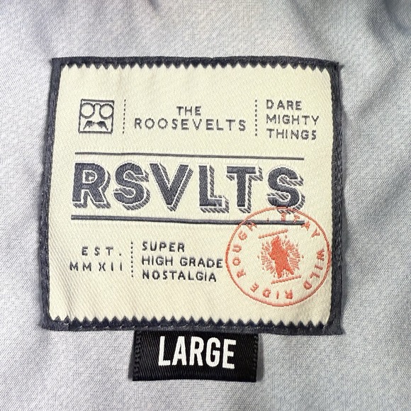 RSVLTS Kunuflex Shirt Mens Large USA Flag Western Pearl Snap Button Short Sleeve - Picture 2 of 10